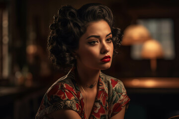 Chica pin up latina. ai generative