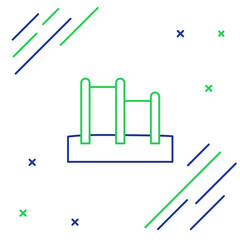 Line Sport horizontal bar icon isolated on white background. Colorful outline concept. Vector