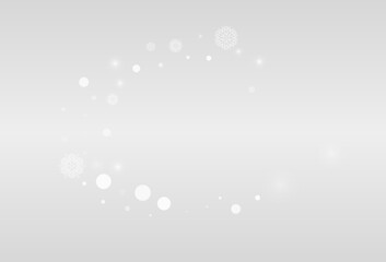 Gray Snowfall Vector Grey Background. Sky Snow