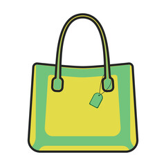 Bag vector icon.Color vector icon isolated on white background bag.