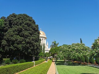 Hanging Gardens of Haifa (Bahá’í Gärten) in the city of Haifa (Israel)