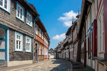Fototapeta na wymiar old town of (Altstadt) Goslar Lower Saxony (in german Niedersachsen) Germany