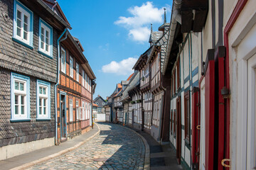 Fototapeta na wymiar old town of (Altstadt) Goslar Lower Saxony (in german Niedersachsen) Germany