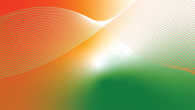 orange white green tech wavy lines abstract gradient background 