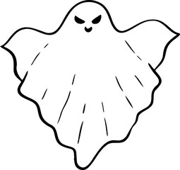 hand drawn ghost illustration.