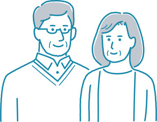 老夫婦のイラスト