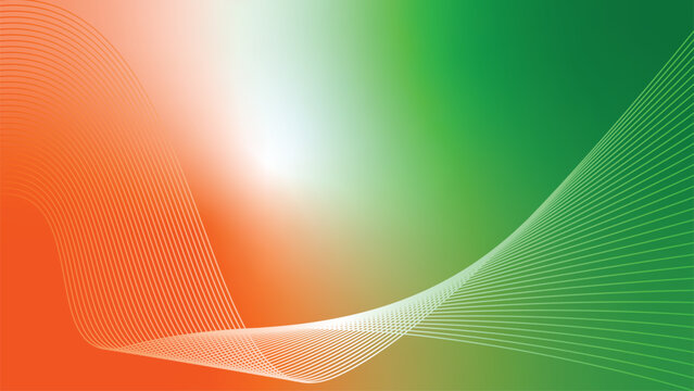 orange white green tech wavy lines abstract gradient background 