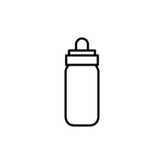 Flask vector icon. Thermos illustration sign. Bottle symbol or logo.