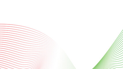 abstract wavy tech lines isolated red white green flag colour gradient background © Dipak