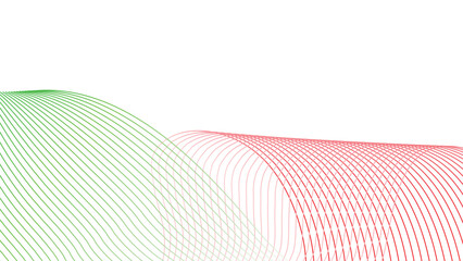 abstract wavy tech lines isolated red white green flag colour gradient background © Dipak