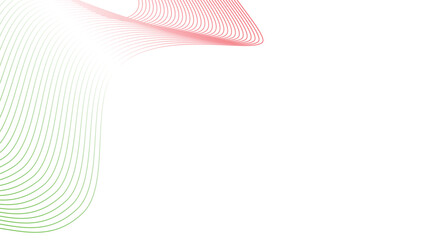 abstract wavy tech lines isolated red white green flag colour gradient background © Dipak