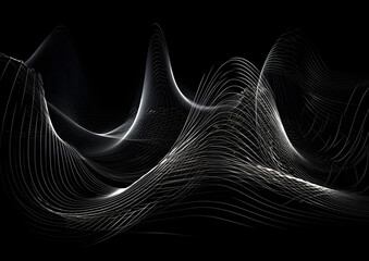 Abstract music vibrations black background