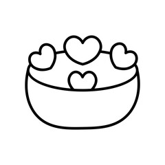 bowl line icon