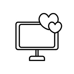 monitor screen line icon