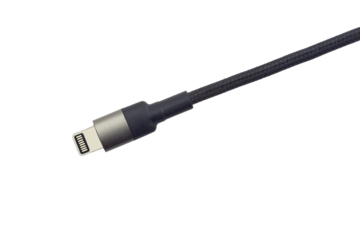 cable Lightning — USB isolated from the background