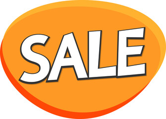 Sale bubble banner, discount tag on transparent background.  PNG illustration