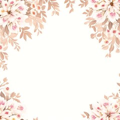 Seamless minimal Hand drawn botanical flowers and leaf vector in Spring and summer collection, Bright floral abstract background. Artistic seamless pattern. Vector Floral Flower Illustration