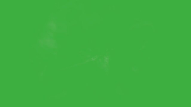Animation loop video realistic smoke element effect on green screen background 
