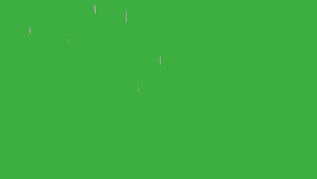 Animation loop video smoke element cartoon effect on green screen background 