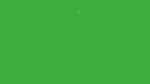 Animation loop video swoosh element cartoon effect on green screen background 