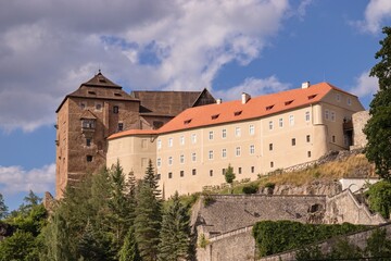 Fototapeta na wymiar A view to the historical castle at Becov nad Teplou, Czech republic