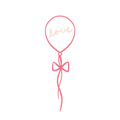 Cute balloon line art