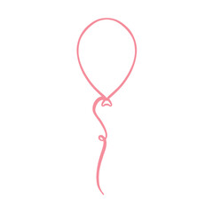 Cute balloon line art