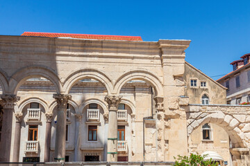 Fototapeta na wymiar Split Croatia. 06-07-2023. Arches next the split cathedral in Croatia.