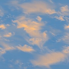 Naklejka na ściany i meble Clouds Background, Sunlight, Morning and Evening Sky View