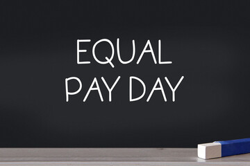 equal pay day steht an der tafel