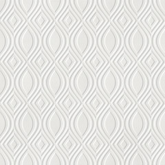 Embossed motif pattern on paper background, seamless texture, geometric moroccan pattern, paper press, 3d illustration