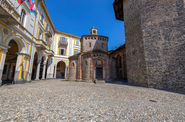 BIELLA, ITALY, JUNE 1, 2023 - Baptistery of Biella in Piedmont, Italy - obrazy, fototapety, plakaty