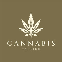 Cannabis logo design vector illustration