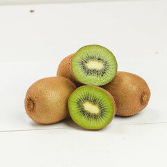 kiwi fruit and kiwi, kiwi fruit on white background