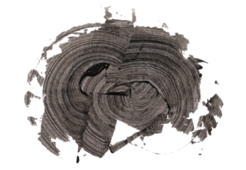 Photo black watercolor hand painted brush strokes isolated on white background and texture (with clipping path)