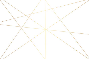 Abstract luxury gold lines with many squares and triangles shape background. Geometric random chaotic lines background.