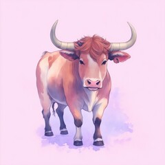 Naklejka premium Watercolor Illustration Animal