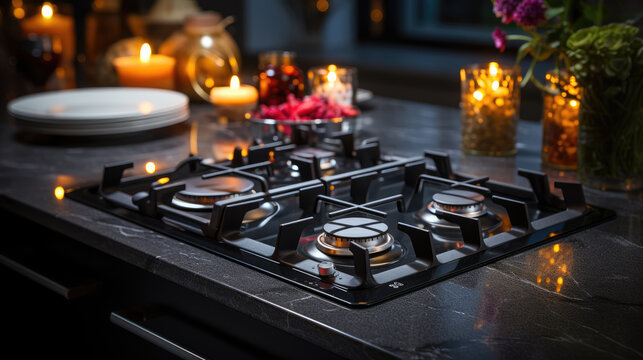 Generative ai illustration of An Large range style cooker