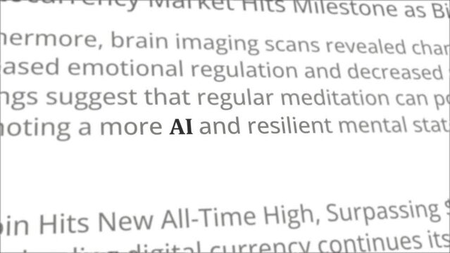 AI news headline in different articles