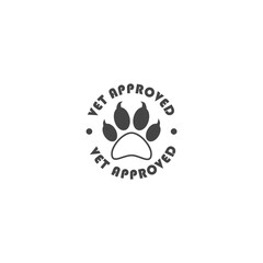 Vet approved icon isolated on white background