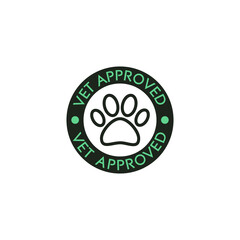 Vet approved icon isolated on white background