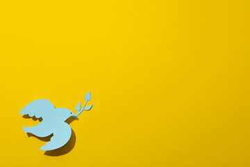 International day of peace or world peace day, symbol of peace - pigeon