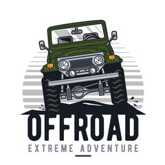 Into the Wilderness: 4x4 Offroad Truck Vector Art © BOLZ.co