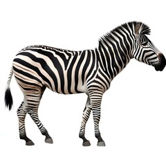 Obraz na płótnie Canvas Zebra isolated on white background Generative AI
