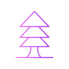 Fototapeta premium pine gradient icon