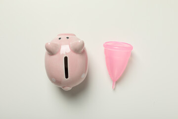 Means for intimate feminine hygiene with a piggy bank