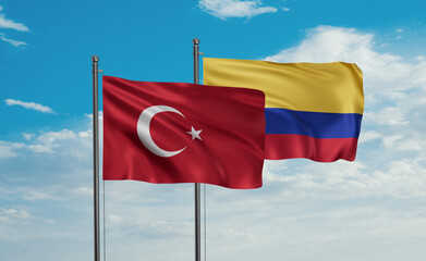 Colombia and Turkey flag