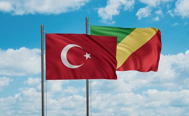 Congo and Turkey flag