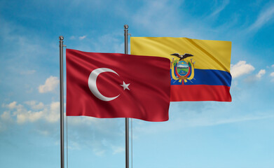 Ecuador and Turkey flag