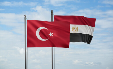 Egypt and Turkey flag